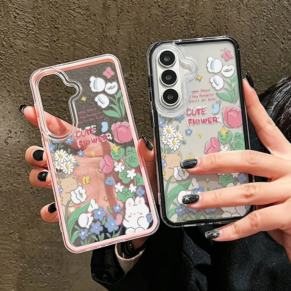 Chic Dual-Layer Protective Case with Cute Design
