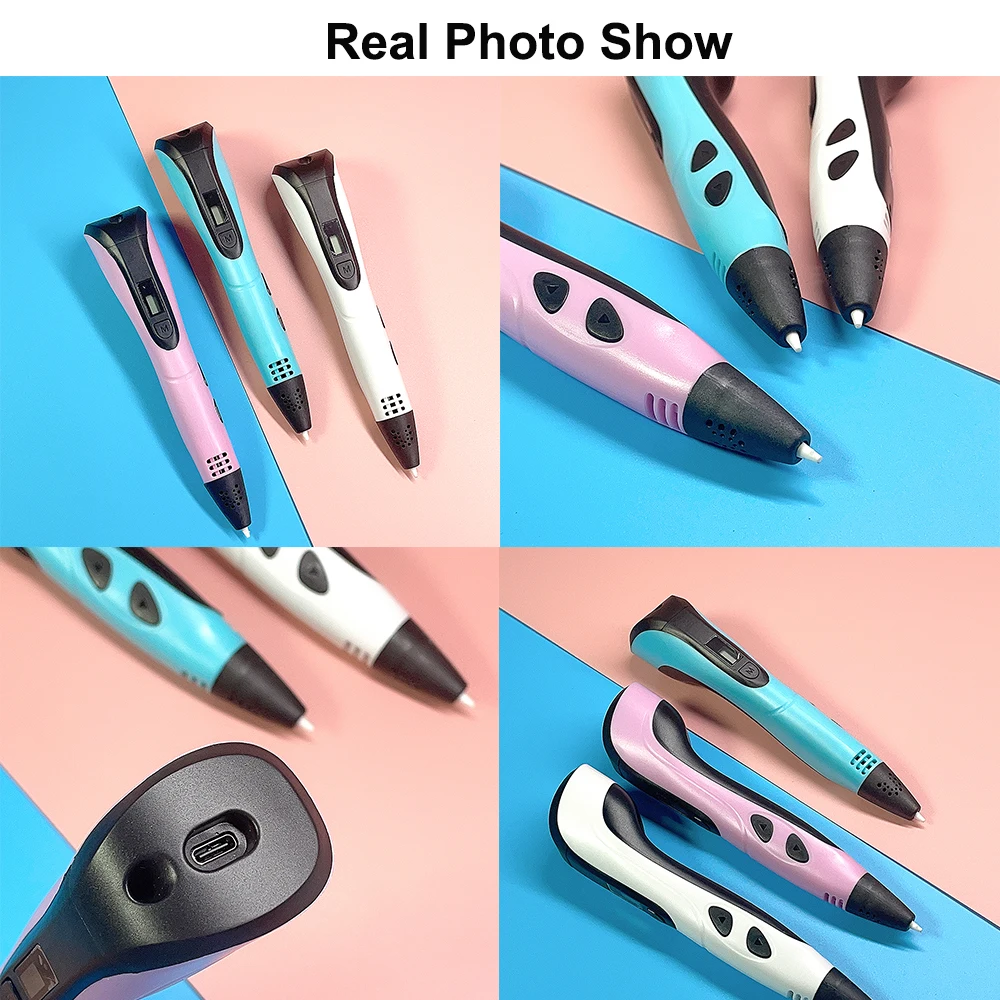 3D Pen Kids PLA Filaments 3D Priting Pen Children DIY Drawing Pens Type C Port Boys Girls Christmas Birthday Gifts