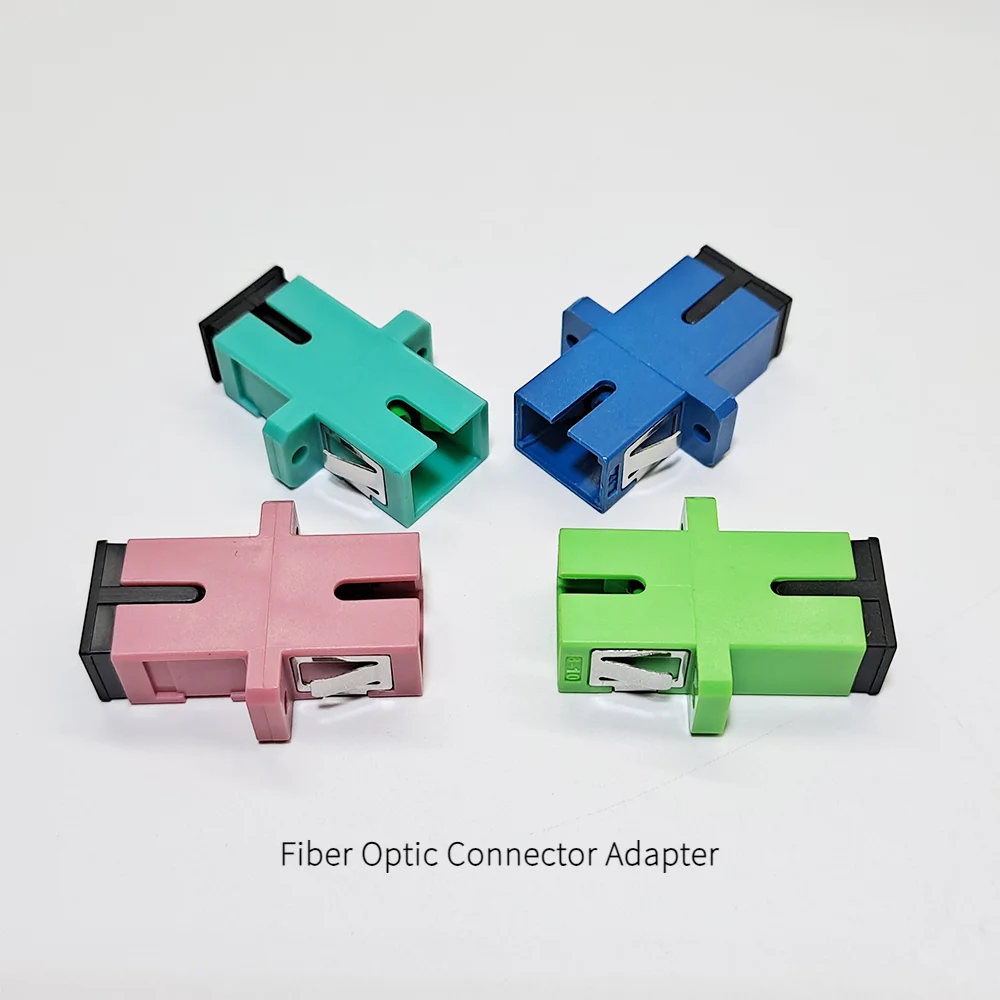 OMTiG 100Pcs/lot Fiber Optic Connector Adapter SC / UPC Flange SM MM OM3 OM4 Simplex SC APC Coupler