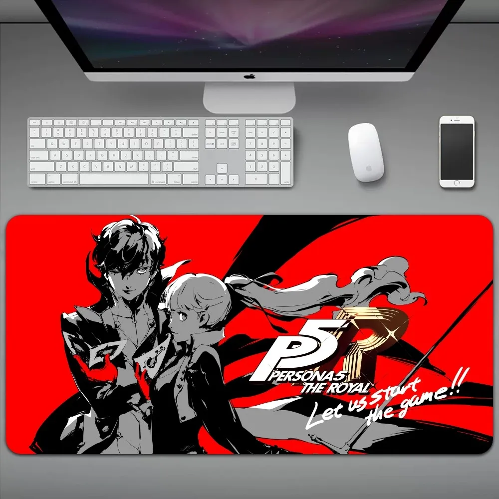 Game P-Persona 5 Mouse Pad Large Computer Pad PC Gamer Laptop Mouse Mat Laptop Keyboard Pad Office Desk Mat 4
