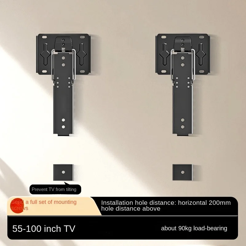 Support de montage TV pour papier peint artistique Ultra fin, pour TV LCD 40-100 pouces, Support mural à grande charge, Support solide, Support TV mural en acier
