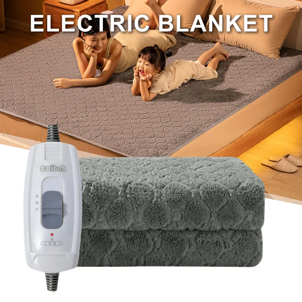 220V Security Plush Electric Blanket Bed Single Fleece Heated Blanket Soft Electric Heating Warmer Heater Carpet 1.5m electric heating blanket