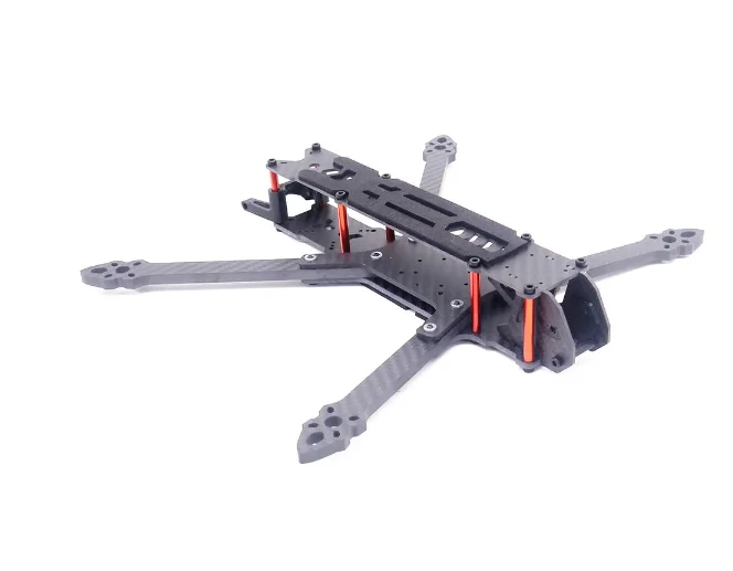 Frame drone FPV 8 pouces en carbone T700, conception légère pour course freestyle.