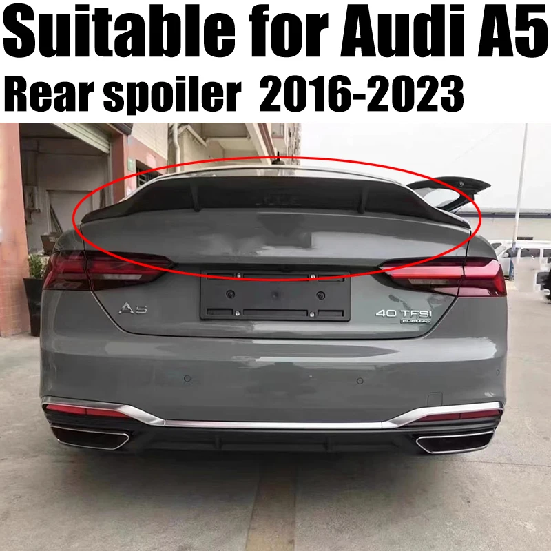 

FOR AUDI A5 S5 RS5 B9 Coupe 4Door R Style Carbon fiber Rear Spoiler Trunk wing 2016-2023 FRP Forged carbon