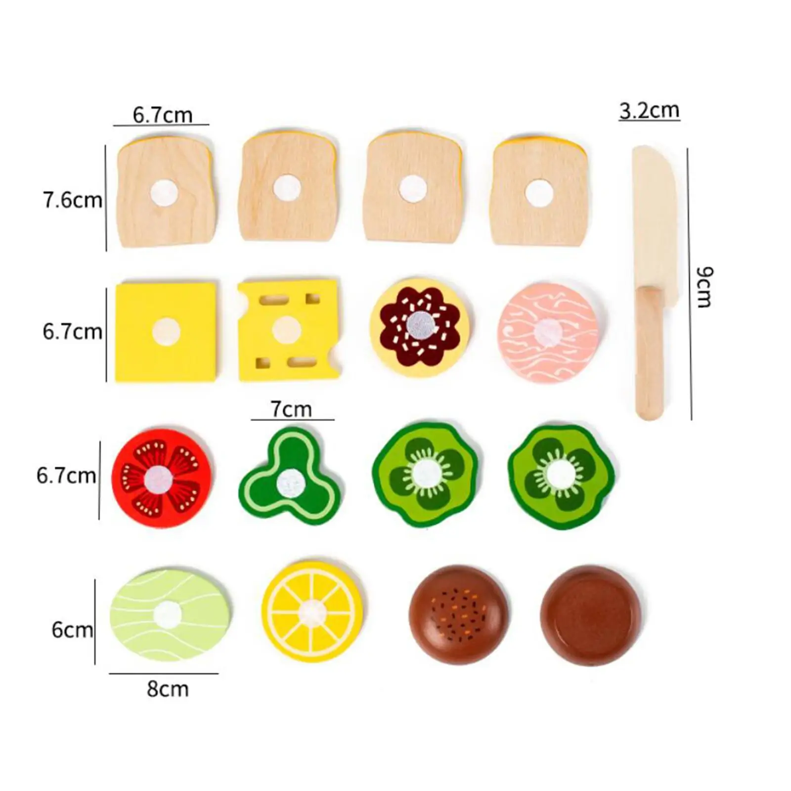 Pretend Play Food Set Kitchen Playset Realistic Kitchen Accessory Food Toys Gift