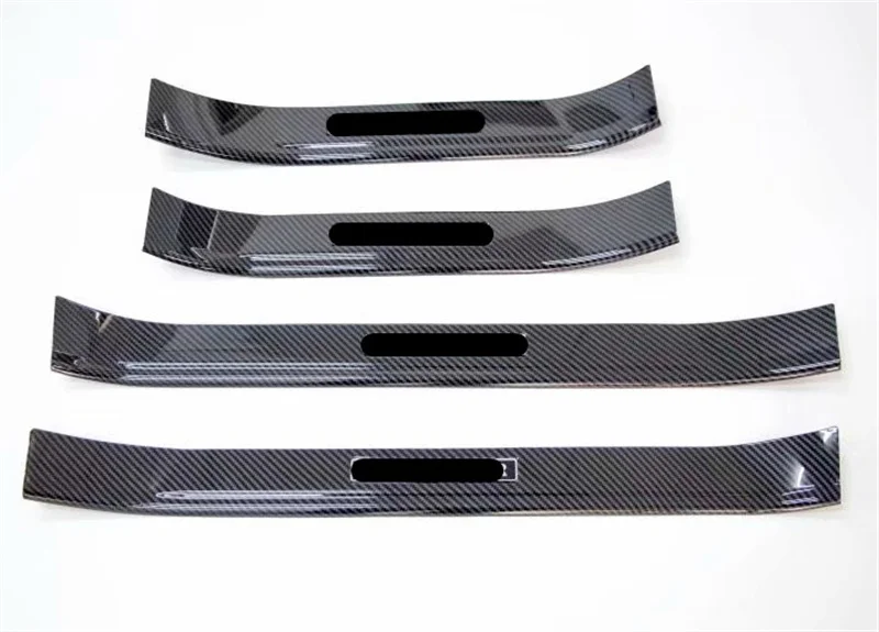

Carbon Fiber Look Door Sill Scuff Plate Guard Sills Protector Trim For Mitsubishi Outlander 2015-2019