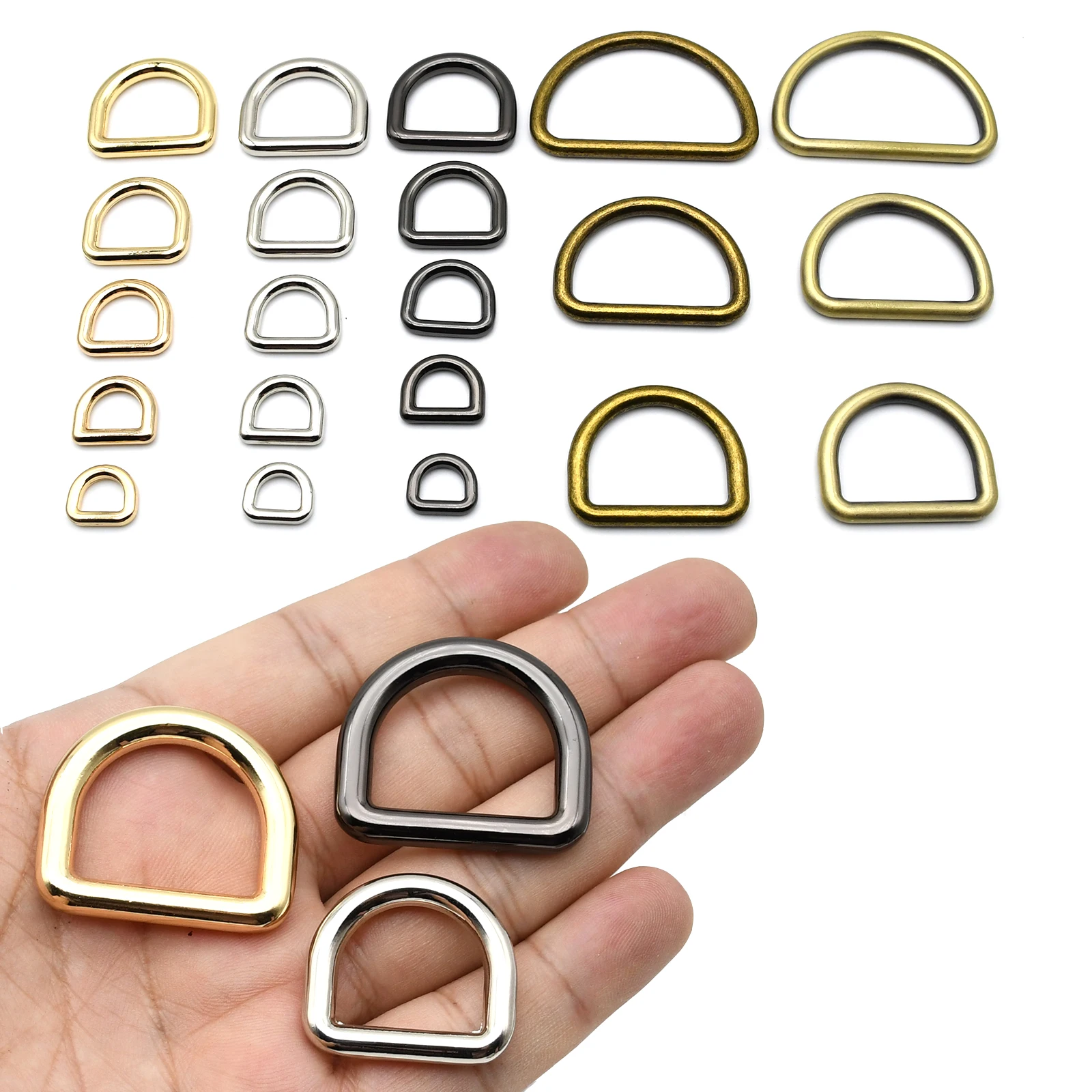 2 Pcs Metal D Ring Buckles Dee Ring Loops Mold Cast for Leather Craft ...