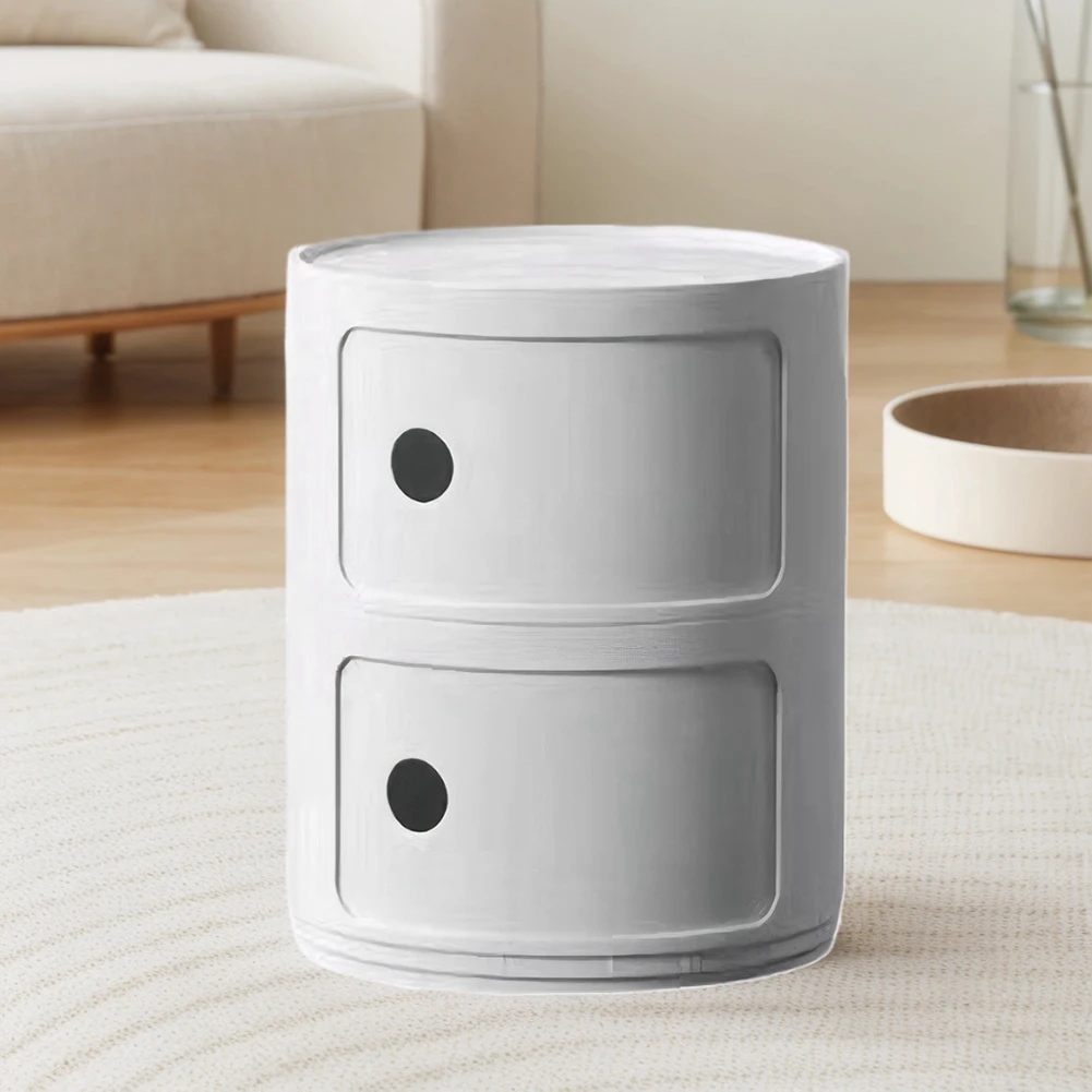 2/3 Layer Nordic Round Bedside Table Creative Sofa Side Table Bedroom Small Side End for Living Room Bedroom