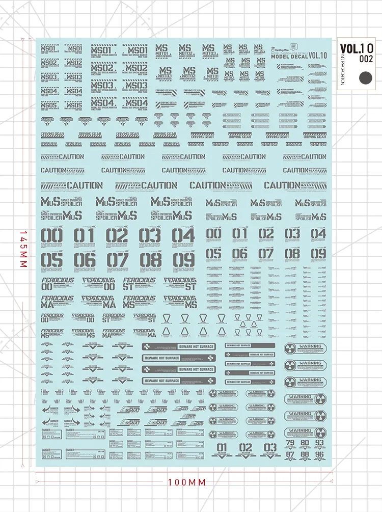 Model Tools Model Building Parts HOBBY MIO VOL10-001~005 Model Decals Universal Water Stickers Assembly Model Building DIY Accessories