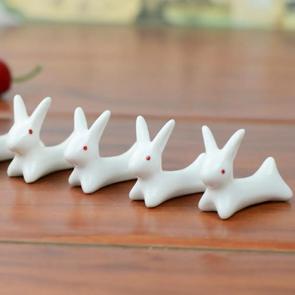 Ceramic Rabbit Incense Stick Rack Penholder Incense Burner Holder Chopstick Rest Table Decor For Kitchen Home Ornament