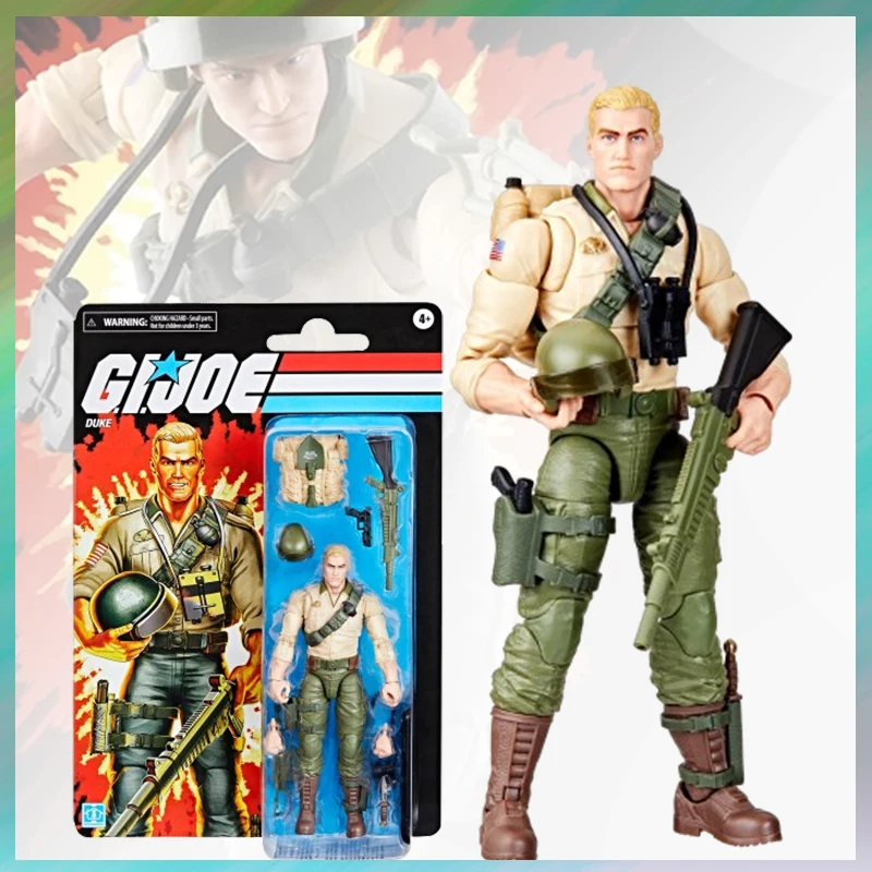 

Original G.I. Joe Classified Series Retro Cardback Duke 6-Inch (15cm) Action Figure Collectible Toys Includes 10 Accessories Toy
