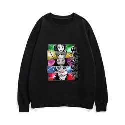 Anime Demon Slayer Kamado Tanjirou Kamado Nezuko Agatsuma Zenitsu Hashibira Inosuke Shinazugawa Genya Printed Cotton Sweatshirt