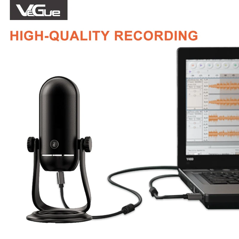 

Профессиональный конденсаторный USB-микрофон для Youtube и прямой трансляции, портативный проводной микрофон