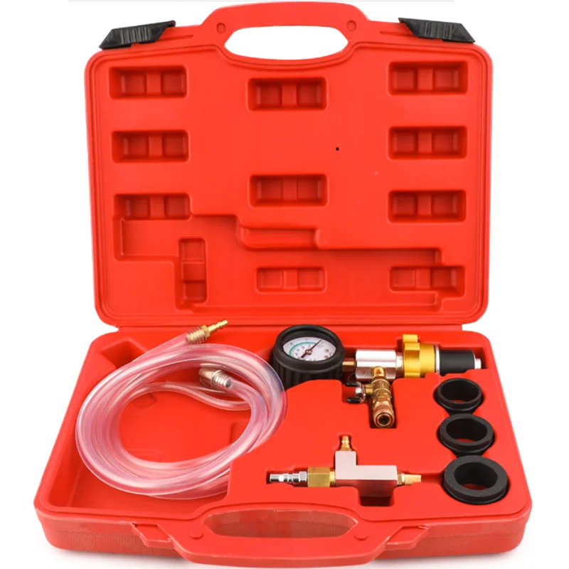 Automotive Vacuum Cooling System Auto Car Radiator Coolant Refill &amp Purging Tool Gauge Kit |