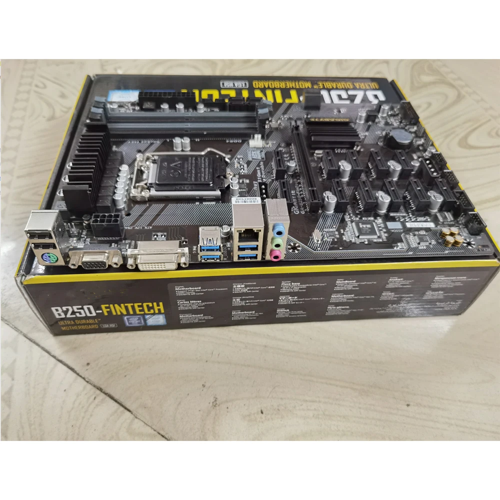 For GA-B250-FINTECH B250-FINTECH 1151 DDR4 Mining Motherboard 12PCI-E 6 For GA-B250-FINTECH B250-FINTECH 1151 DDR4 Mining Motherboard 12PCI-E - Image 4