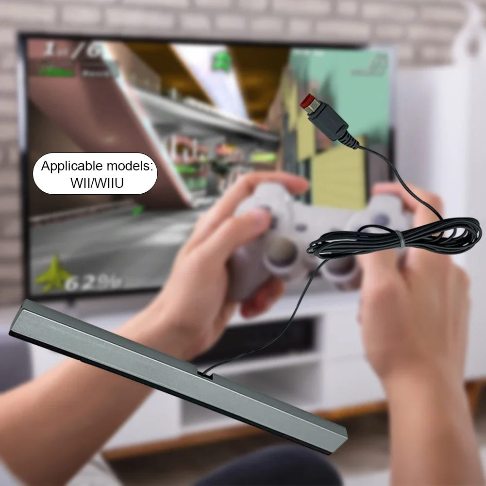 1-5PCS For Wii Wiiu Console Wireless/Wired Sensor Bar Infrared IR Signal Ray Receiver For Wii Bluetooth Sensor Remote Holder