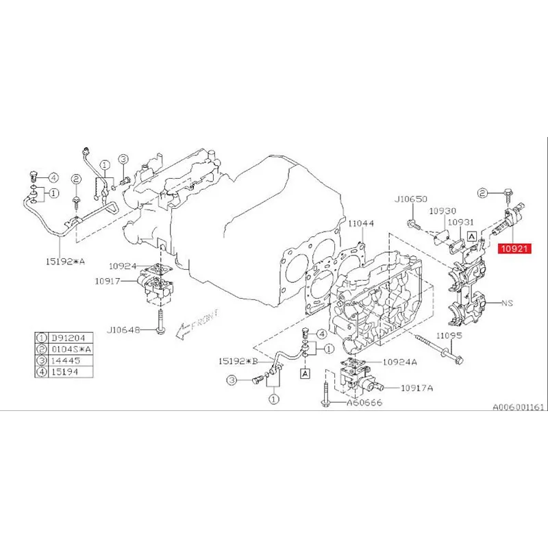 Car genuine parts Oil Control Valve 10921AA002 (LH)&(RH) For Subaru Forester (2005 2.0T)