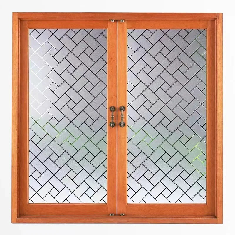Inclined Plaid Glass Window Film Privacy Frosted Glass Window Sticker Covering Home Translucent Opaque Sticker Suitable for Kitchen Bathroom Office and Other Scenes window film window privacy film window sticker