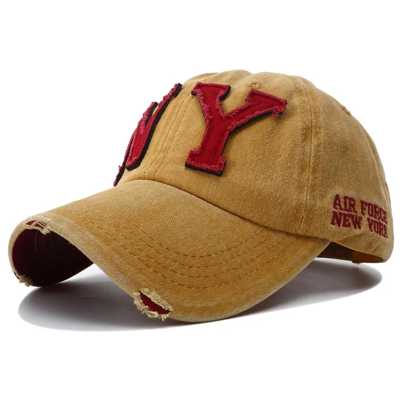 2023 New Designer Black Red Ny Baseball Cap New York Snapback Hiphop Vintage Washed Denim Dad Hats for Women Men Gorra Beisbol 3