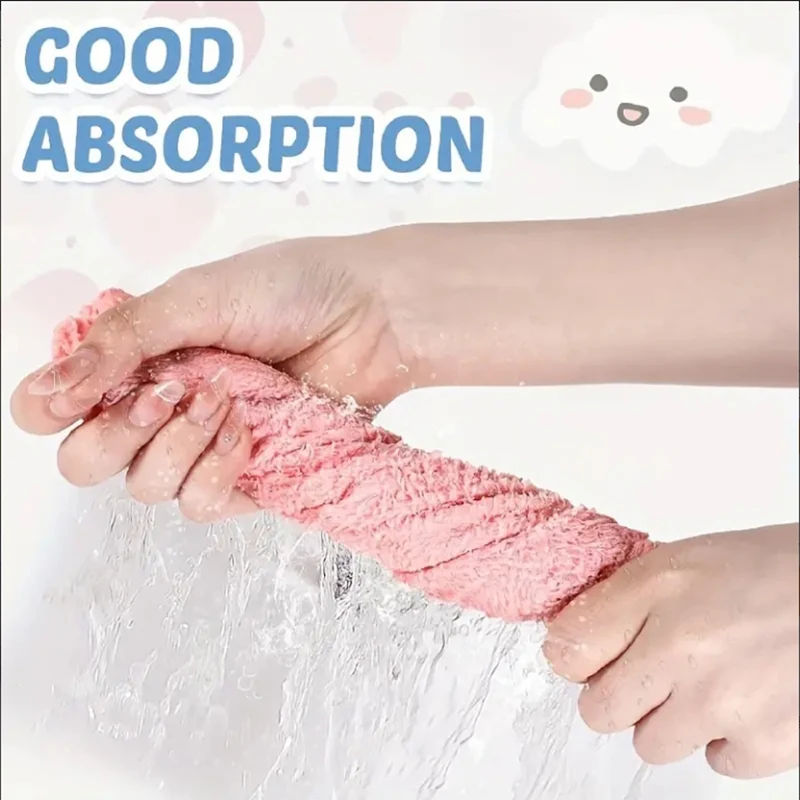 20pcs Solid Color Washcloth 9.8*9.8in Household Plain Handkerchiefs Small Square Towels Soft Absorbent Towel For Home Bathroom