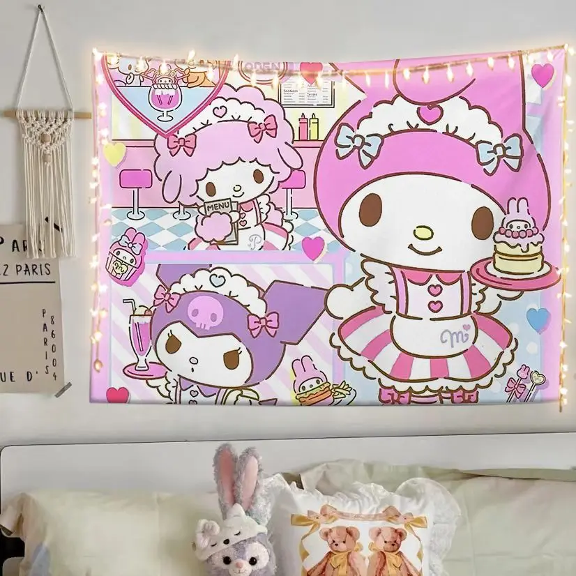 Kawaii Sanrio Hello Kitty Tapestry My Melody Cinnamoroll Kuromi