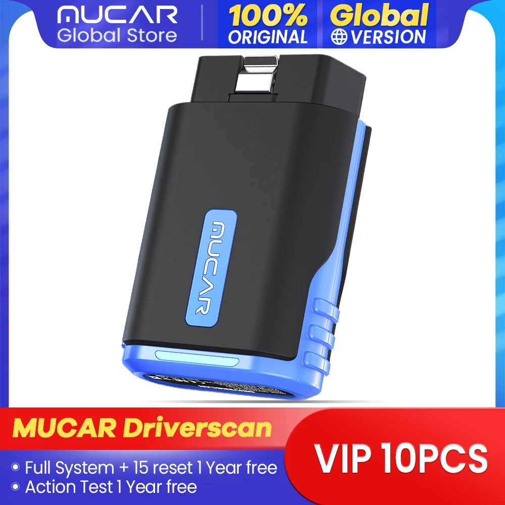 

Диагностический сканер MUCAR Driverscan OBD2, инструмент для полной диагностики, 15 сбросов, для считывания кодов масел IMMO TPMS, двунаправленный, 10/50 шт.