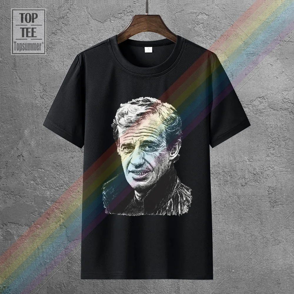 Jean Paul Belmondo T Shirt Bout De Souffle Pierrot Le Fou Paris Cinema Film Top Tee 100% Cotton Humor Men T-Shirt Girocollo