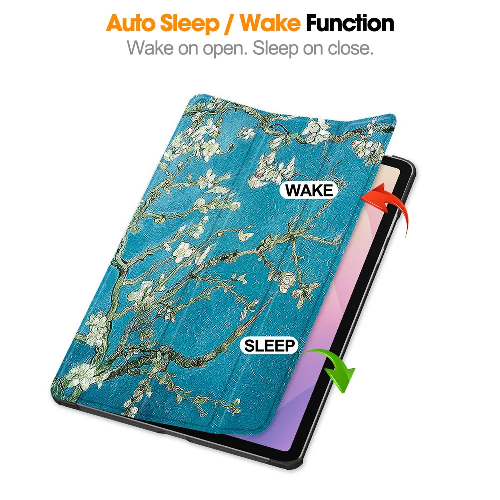Tri-Fold Shockproof Protective Tablet Case with Auto Sleep/Wake Function