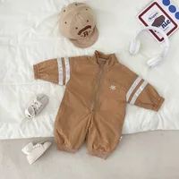 Vêtements de sport rayés pour bébés garçons de 0 à 3 ans, avec fermeture éclair, pour sortie, printemps, automne 5
