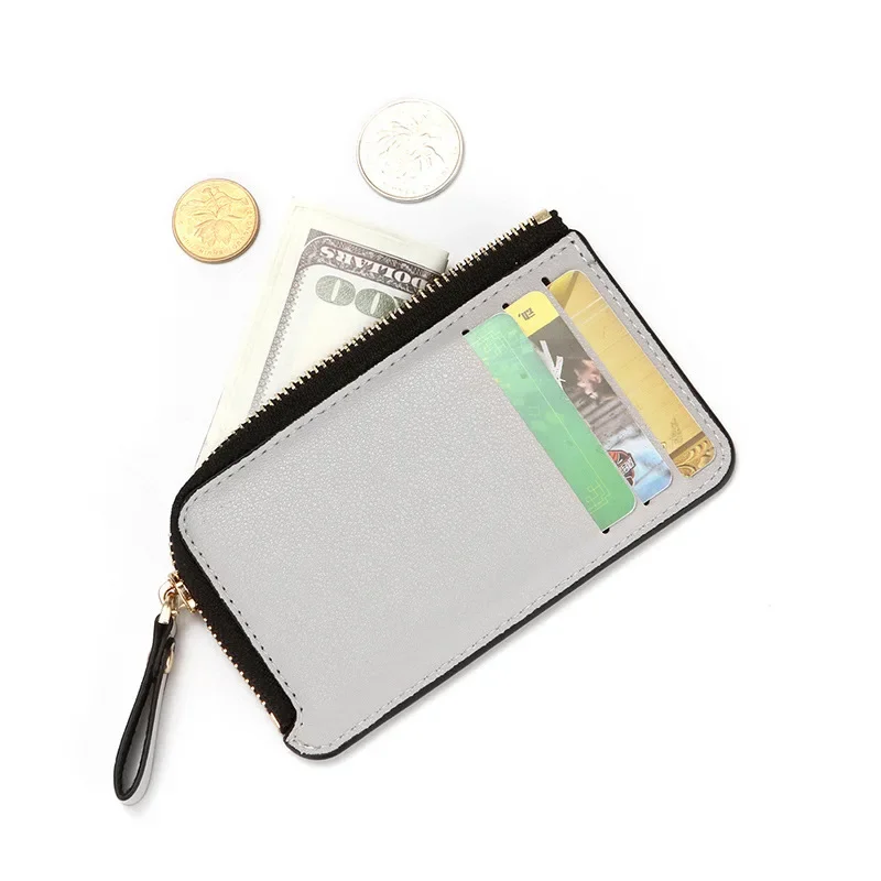 Portafoglio da uomo Porta carte di credito in pelle Tasca con cerniera con blocco RFID Borsa da uomo Custodia protettiva per carte Borsa da tasca – acquista a prezzi convenienti sul marketplace