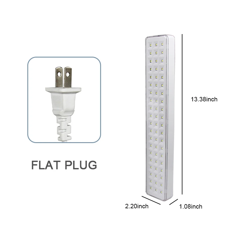 LED emergency light rechargeable fire light 2 modes portable wall mounted super bright evacuation light for power outage use