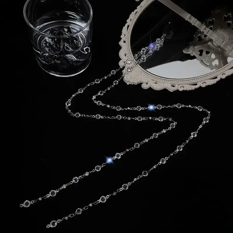 Chaîne Frontale Strass Forme Larme Argent - Clip Pour Cheveux, Cristaux Brillants - Pour Mariage, Fête, Halloween, Noël - Bijou Tête Femme