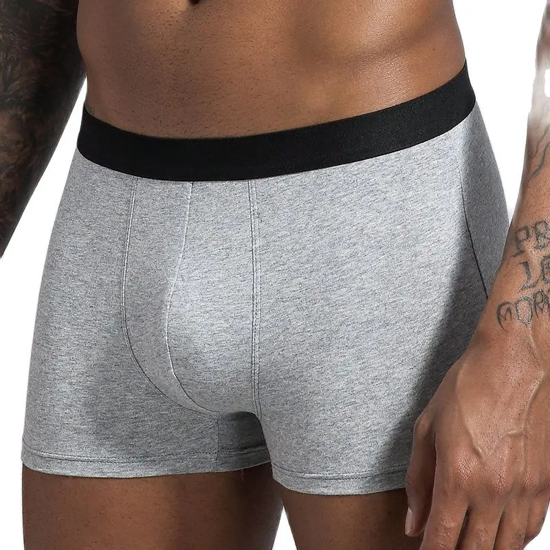Katoen Mannen Slipje Boxer Briefs Shorts Mannen Onderbroek Boxers Ondergoed U Bolle Pouch Sexy Homewear Ademend Plus Size 4 stuks
