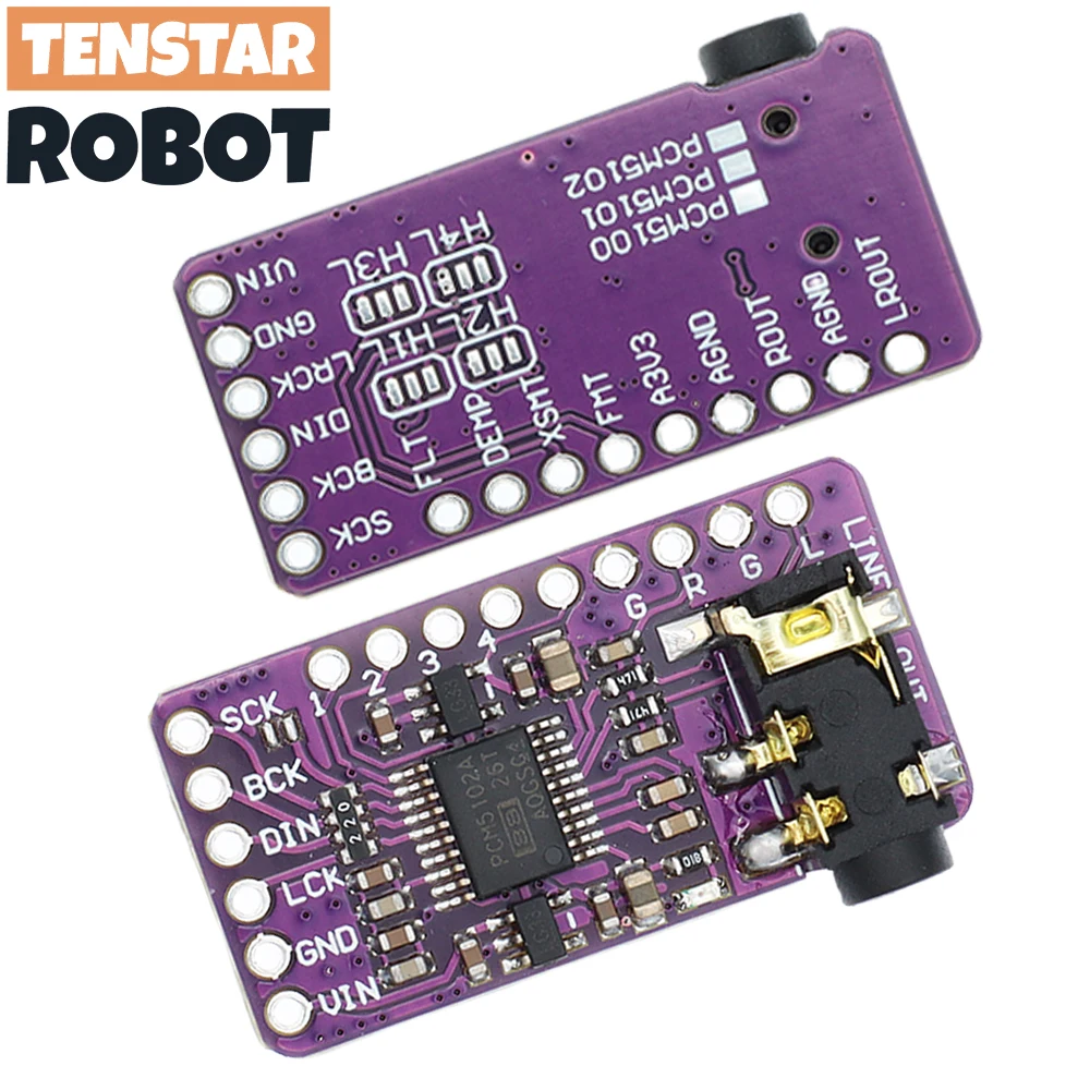 TENSTAR I2S PCM5102A DAC Decoder GY PCM5102 Player Module, pHAT format board digital PCM5102 audio board for Raspberry Pi - Image 3
