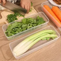 Fresh Box Refrigerator Storage Boxes Scallions Food Container with Lid Cold Crisper Sealed Kitchen Fresh Fruit Fridge Organiser 3