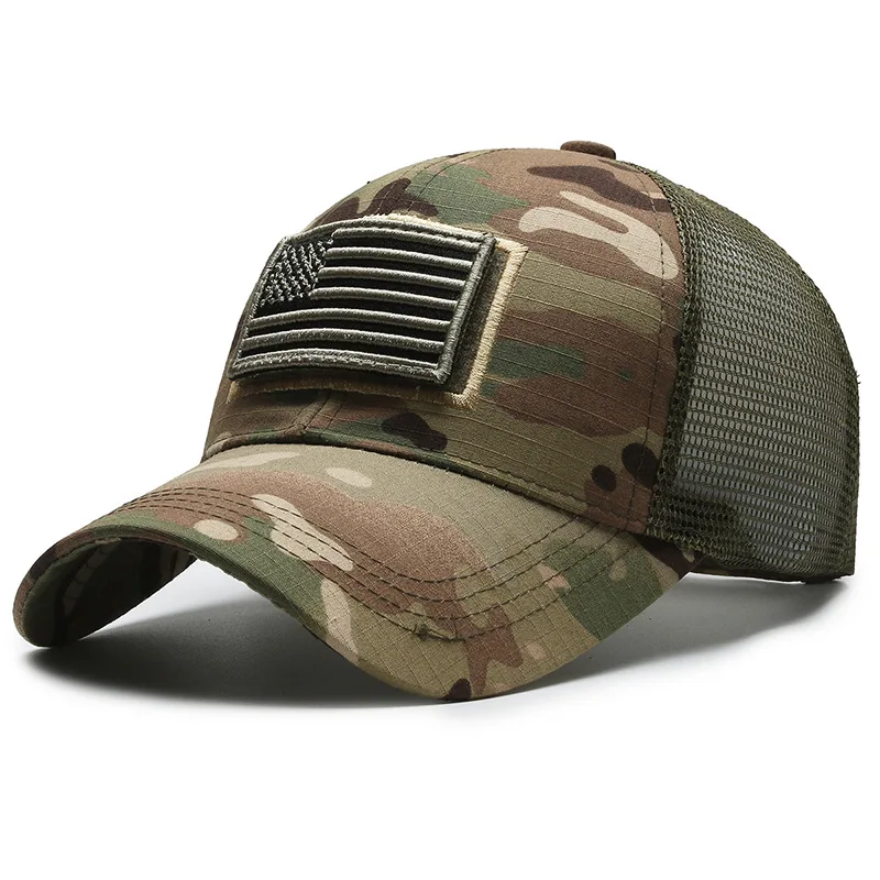 Baseball Cap Black Mesh Backed with American Flag Patch Stylish and Patriotic