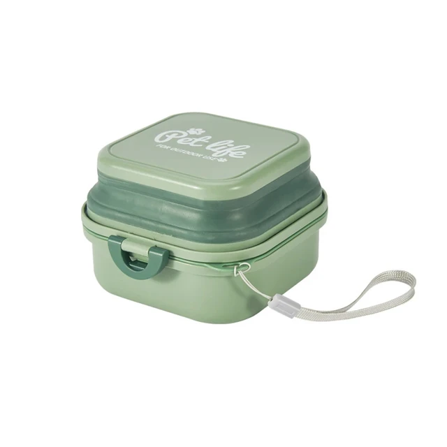 Thickened Folding Pet Bowls Outdoor Pet Double Bowls Tableware Travel Dog Feeder Bowls Pet Supplies Portable Dog Bowls 5