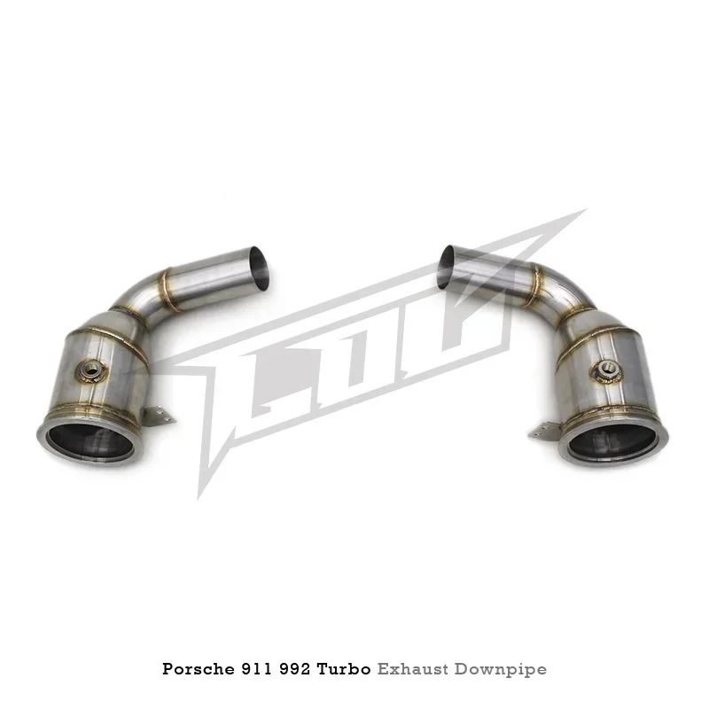Head Section High flow Pipes branch downpipe Exhaust Pipe with catalyst For PORSCHE 911 992 Turbo S -