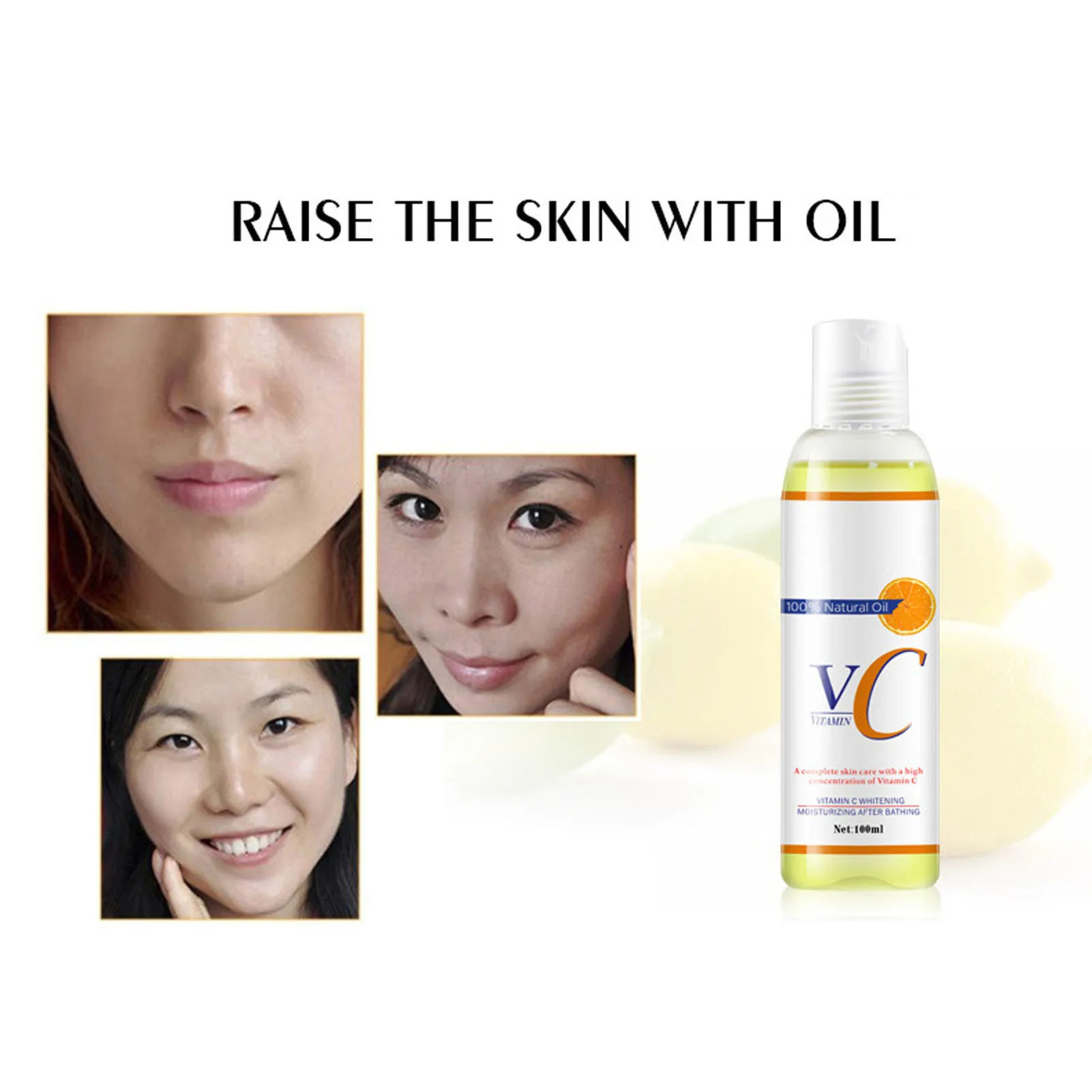 Aceite Esencial Hidratante Corporal para hombres y mujeres, suero de plantas con vitamina C para masaje corporal, eliminación de arrugas, refrescante, 100ml 4