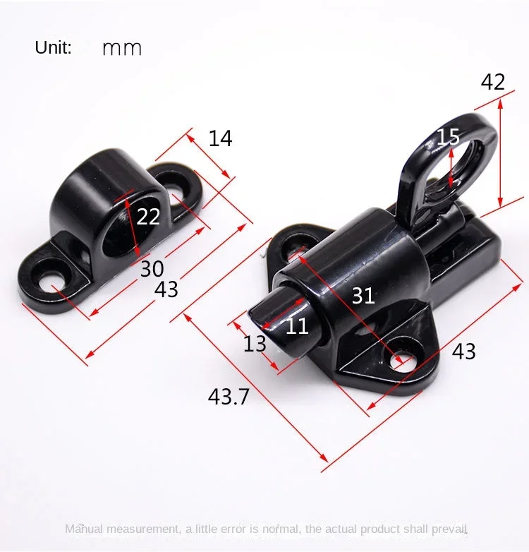 Description Picture 5 of itemWindow Gate Security Pull Ring Spring Bounce Door Bolt Aluminum Latch Lock White