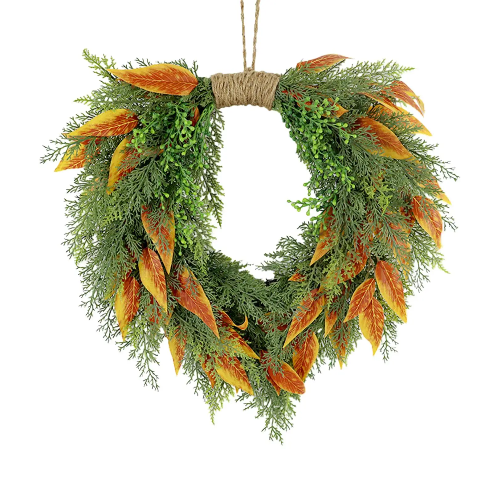 Easter Wreath Front Door Porch Artificial Holiday Wall Indoor Outside Wall Hanging Outdoor Home Birthday Heart Shaped Garland