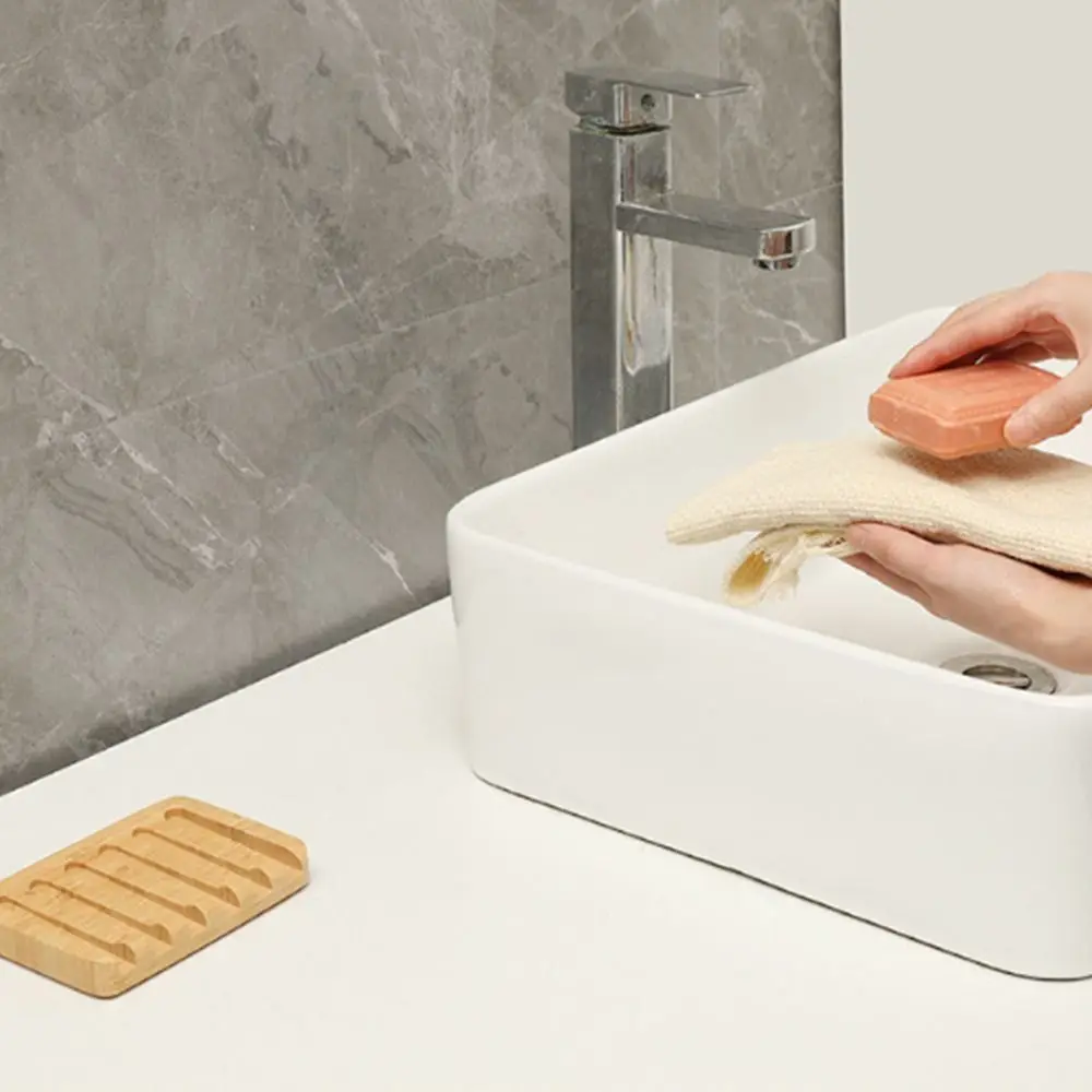 Description Picture 4 of itemBamboo Soap Box Toilet Soap Storage Rack Storage Box Household Drainage Multiple Styles Reusable Soap Saver