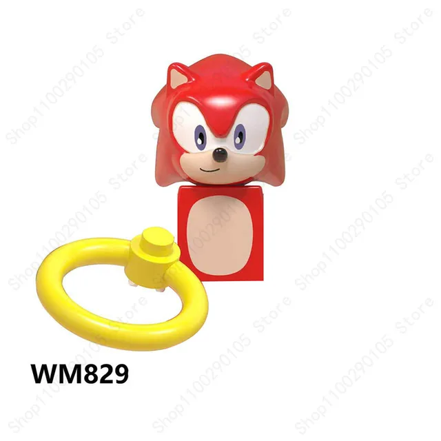 Mini Action Figure Building Block Sonic Teirusu Silver Nakkurusu Shadow Eggman Blaze Storm Knuckles KF6123 LG1001 WM6086 Bricks 829