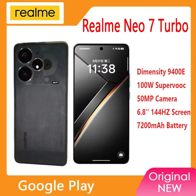 Realme Neo 7 Turbo Dimensity 9400e 7200mAh 100W Supervooc 50MP