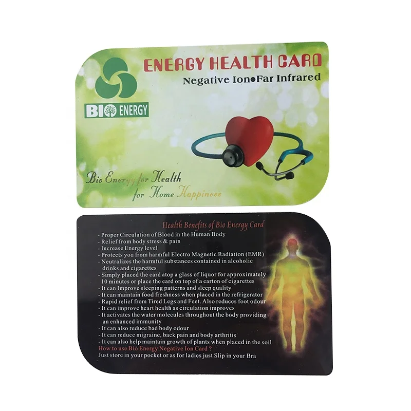 Health Care Quantum Bio Energy Card Negative Ion Card With 3000 Negative Ions Terahertz Quantum Energy Card For Healthy Life