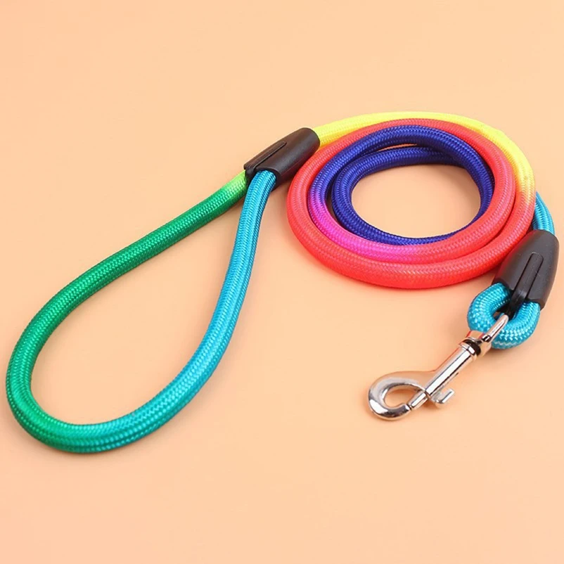 New puppy lead rope Teddy small and medium-sized dog colorful nylon round lead rope 1.2m dog walking accessories Pet supplies New puppy lead rope Teddy small and medium-sized dog colorful nylon round lead rope 1.2m dog walking accessories Pet supplies