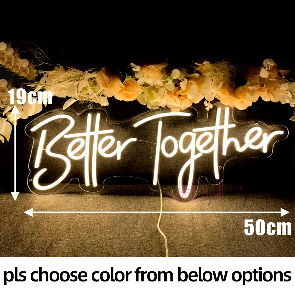 Insegna al neon con testo Just Married | Decorazione da parete a LED