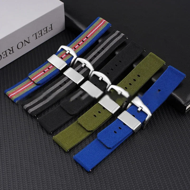 Durable Nylon Canvas Strap Wristband - Sporty Quick-Release Accessory