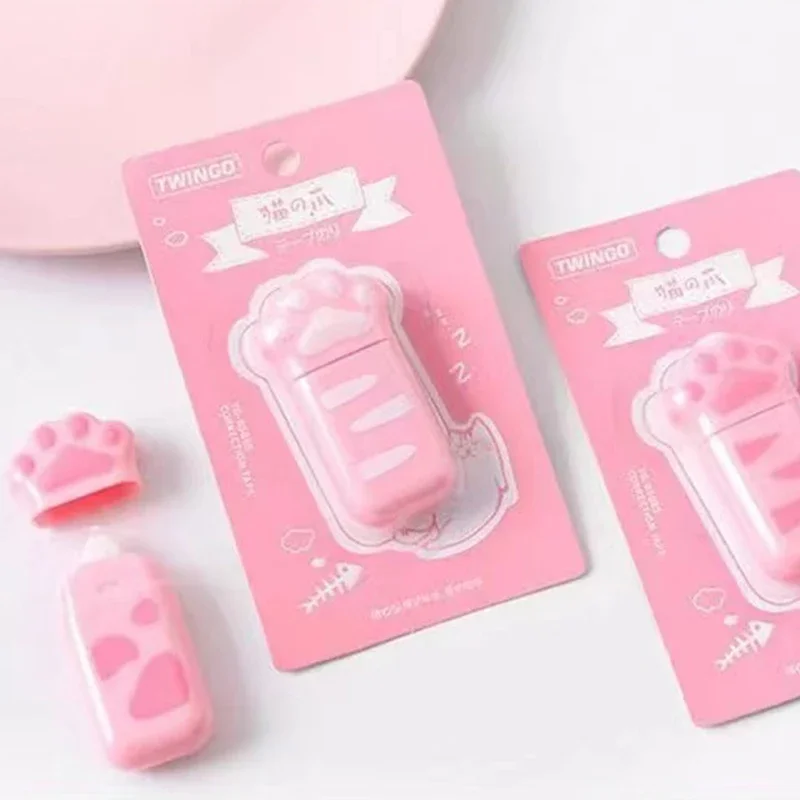 Random 1Pcs Cat Claw Correction Tape Kawaii White Out Corrector Promotional Gift Student Prize School Supplies stationery gift