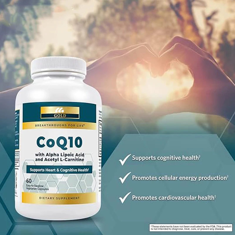 CoQ10+Alpha Lipoic Acid+Acetyl-L-carnitine HCl Heart and Cognitive Health 60 capsules